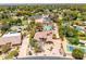 Expansive property featuring a private pool, tennis court, lush landscaping and well-maintained exterior with circular driveway at 8606 S Dorsey Ln, Tempe, AZ 85284