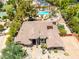 This beautiful home features a tile roof, desert landscaping and a grand entrance at 8606 S Dorsey Ln, Tempe, AZ 85284