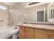 Bathroom featuring a tub and shower combination and a single sink vanity at 10956 E Delta Ave, Mesa, AZ 85208