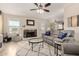 Cozy living room with a decorative fireplace, plush seating, and plenty of natural light at 1630 W Calle Del Norte --, Chandler, AZ 85224