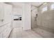 Modern bathroom featuring a glass-enclosed shower, and contemporary fixtures at 19354 S 212Th Pl, Queen Creek, AZ 85142