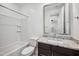 Bathroom featuring a shower and tub combination and a modern vanity at 21075 E Estrella Rd, Queen Creek, AZ 85142