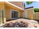 Enjoy this private backyard with red brick flooring at 3350 W Las Palmaritas Dr, Phoenix, AZ 85051