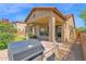 View of a backyard with a built in grill at 7261 E Norland St, Mesa, AZ 85207