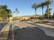 Community pool and mountain views with mature landscaping and multiple palm trees at 7321 S 48Th Dr, Laveen, AZ 85339