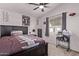 Nicely decorated bedroom with ceiling fan and decor at 10951 N 91St Ave # 84, Peoria, AZ 85345