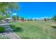 Community playground with vibrant green lawns, mature trees, shaded picnic areas, and play equipment for outdoor fun at 1527 S 219Th Ln, Buckeye, AZ 85326