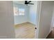 Bedroom featuring a ceiling fan and a bright window at 2201 N 29Th Pl, Phoenix, AZ 85008