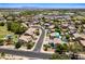 Community aerial view showing the layout, landscaping, and neighborhood streets at 2881 E Estrella Ct, Gilbert, AZ 85296
