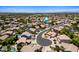 Neighborhood aerial view showing the layout, landscaping, and nearby amenities at 2881 E Estrella Ct, Gilbert, AZ 85296