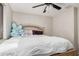 Bedroom featuring a bed with white bedding and a ceiling fan at 3625 W South Butte Rd, San Tan Valley, AZ 85144