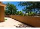 The spacious balcony/patio offers serene views and is perfect for relaxing or entertaining at 723 E Gemini Pl, Chandler, AZ 85249