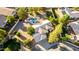 Stunning aerial view of home with backyard pool, mature trees, and well maintained landscaping at 780 W Morelos Ct, Chandler, AZ 85225
