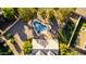 Detailed aerial view of a kidney-shaped pool and spa in a private backyard setting at 780 W Morelos Ct, Chandler, AZ 85225