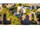 Aerial view of home and backyard with swimming pool, spa, and landscaping at 780 W Morelos Ct, Chandler, AZ 85225