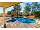 Serene backyard showcasing a custom-designed pool with spa, lush landscaping, and ample patio space at 780 W Morelos Ct, Chandler, AZ 85225