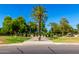 Scenic park pathway lined with palm trees and lush greenery on a clear day at 780 W Morelos Ct, Chandler, AZ 85225