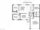 Detailed floor plan showcasing the layout with kitchen, bedrooms, living spaces, and attached two-car garage at 11030 N 47Th Ave, Glendale, AZ 85304
