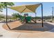 Community playground with a covered play structure, slides, and a picnic area for residents to enjoy at 12236 W Country Club Ct, Sun City, AZ 85373