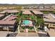 Stunning aerial shot of the community pool and amenities, perfect for relaxation and social gatherings at 17850 N 68Th St # 1017, Phoenix, AZ 85054