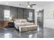 Large main bedroom boasts a king bed, modern decor, and an ensuite bath at 2215 N 38Th Way, Phoenix, AZ 85008