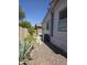 The side of the home is landscaped with decorative rock and desert plants at 2233 E Behrend Dr # 17, Phoenix, AZ 85024