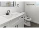 Bathroom featuring a modern vanity, toilet, and stylish fixtures at 3105 W Romana Dr, Eloy, AZ 85131