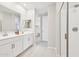 Well-lit bathroom featuring double sinks, walk-in shower, and neutral tones for a spa-like experience at 3310 E Valleyhigh Trl, San Tan Valley, AZ 85143
