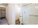 A bathroom featuring a shower with glass doors at 26505 N Babbling Brook Dr, Phoenix, AZ 85083