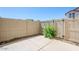 Private outdoor patio with newer fencing to increase enjoyment and privacy at 26505 N Babbling Brook Dr, Phoenix, AZ 85083