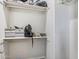 Bright walk-in closet has ample shelf space and is ready for organizing storage and personal items at 28156 N Edwards Rd, San Tan Valley, AZ 85143