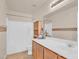 Bathroom with a single vanity, a large mirror, and a shower-tub combo at 3423 E Superior Rd, San Tan Valley, AZ 85143