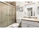 Bathroom with shower, vanity, and updated fixtures, offering a practical design at 4013 E Delta Cir, Mesa, AZ 85206