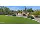 The backyard desert landscape is easy to maintain and provides a beautiful view at 6450 E Monterra Way, Scottsdale, AZ 85266