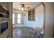 Bright breakfast nook with corner display cabinets and a ceiling fan, providing a comfortable and stylish dining experience at 11596 W Sierra Dawn Blvd # 182, Surprise, AZ 85378