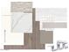 A curated selection of interior design materials featuring neutral tones and varied textures for a sophisticated aesthetic at 17625 W Middlebury St, Surprise, AZ 85388
