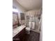 Bathroom features a marble vanity, shower, and updated fixtures at 2600 E Allred Ave # R-88, Mesa, AZ 85204