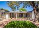 Expansive backyard featuring vibrant landscaping, mature trees, and updated hardscape at 48 S Catalina St, Gilbert, AZ 85233