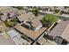 An aerial view shows the property from above, including surrounding houses at 8753 E Plata Ave, Mesa, AZ 85212