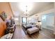 Bright and open living room features high ceilings, natural light, and modern decor at 9085 E Windrose Dr, Scottsdale, AZ 85260