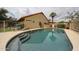 This backyard showcases a sparkling pool, a patio with lounge chairs, and lush greenery for relaxation at 9085 E Windrose Dr, Scottsdale, AZ 85260