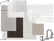 A curated selection of interior design materials showcasing a modern and stylish aesthetic at 17629 W Middlebury St, Surprise, AZ 85388