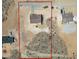 Aerial view of property and house with outlining property lines at 21859 W Gail Dr, Buckeye, AZ 85326