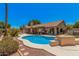 Lush backyard with a refreshing pool, ample lounge space, and desert landscaping at 2448 S Standage --, Mesa, AZ 85202