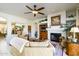 The living room is spacious and bright, with a fireplace and backyard views at 316 W Anderson Ave, Phoenix, AZ 85023
