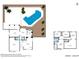 Detailed floor plan showcasing the layout of the home, including the pool, bedrooms, and living spaces at 5930 E Fountain St, Mesa, AZ 85205