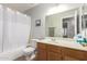 Neutral bathroom with bathtub and shower, and neutral countertop at 1381 W Gary Dr, Chandler, AZ 85224