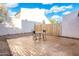 Beautiful backyard featuring a paver patio and privacy fence at 1913 S River Dr, Tempe, AZ 85281