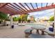 Community pool, hot tub, covered picnic area with comfortable seating at 1913 S River Dr, Tempe, AZ 85281