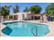 Community pool features a pergola covered lounge area with grill at 1913 S River Dr, Tempe, AZ 85281